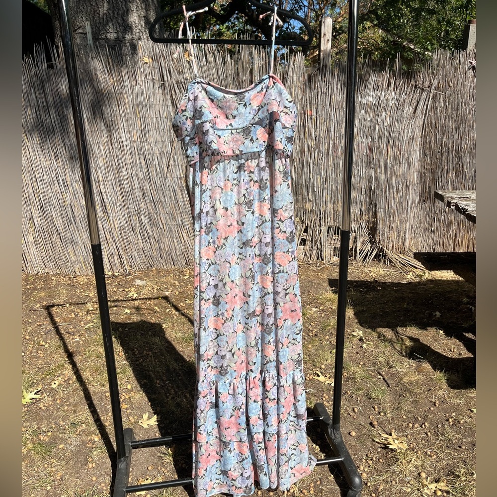 VINTAGE Candi Jones Floral Maxi Dress